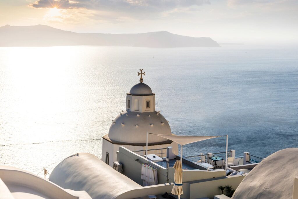 Santorini cruise tour caldera sea